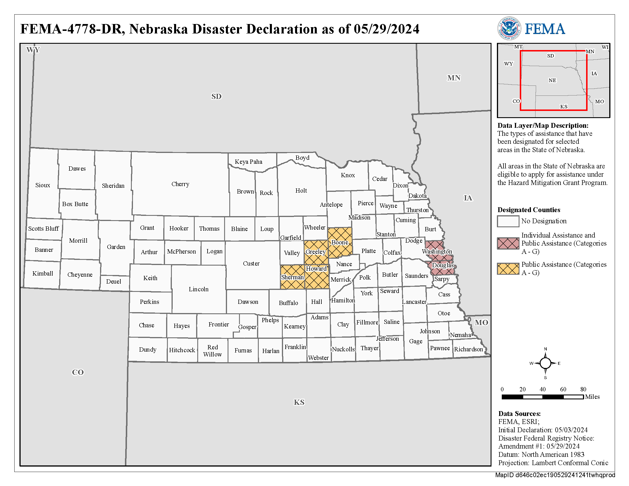 FEMA-DR-4778 Disaster Map disaster map