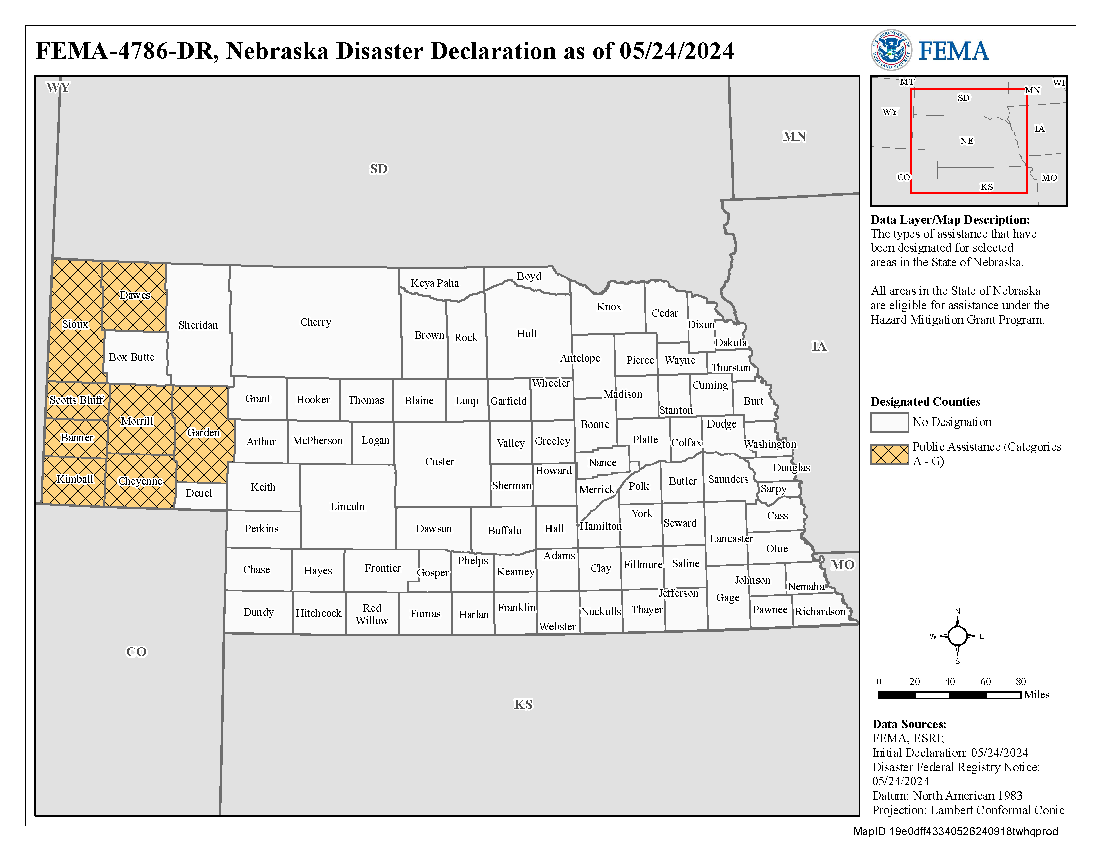 FEMA-DR-4786 Disaster Map disaster map