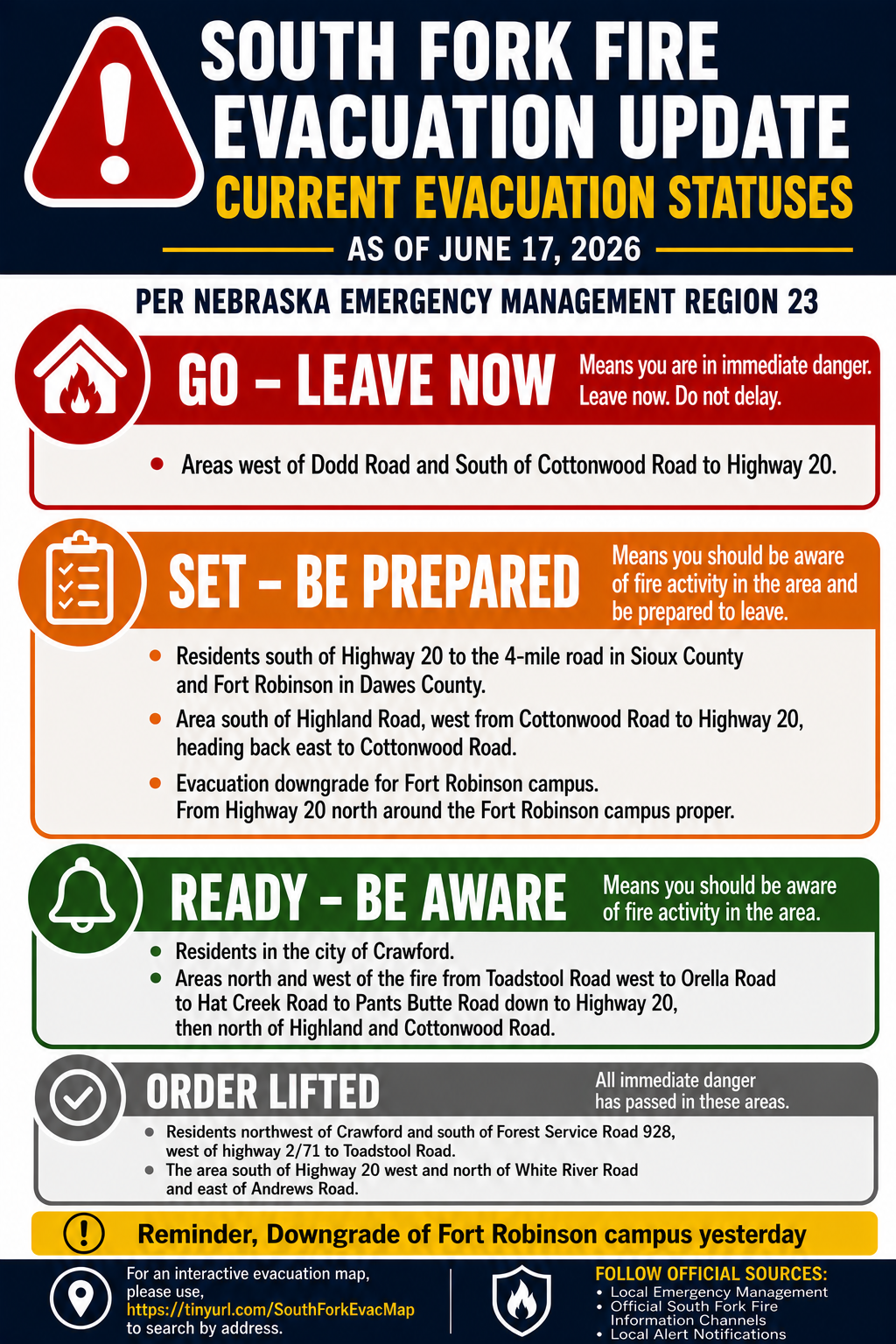 South Fork Fire Evacuation Status 20260617.png